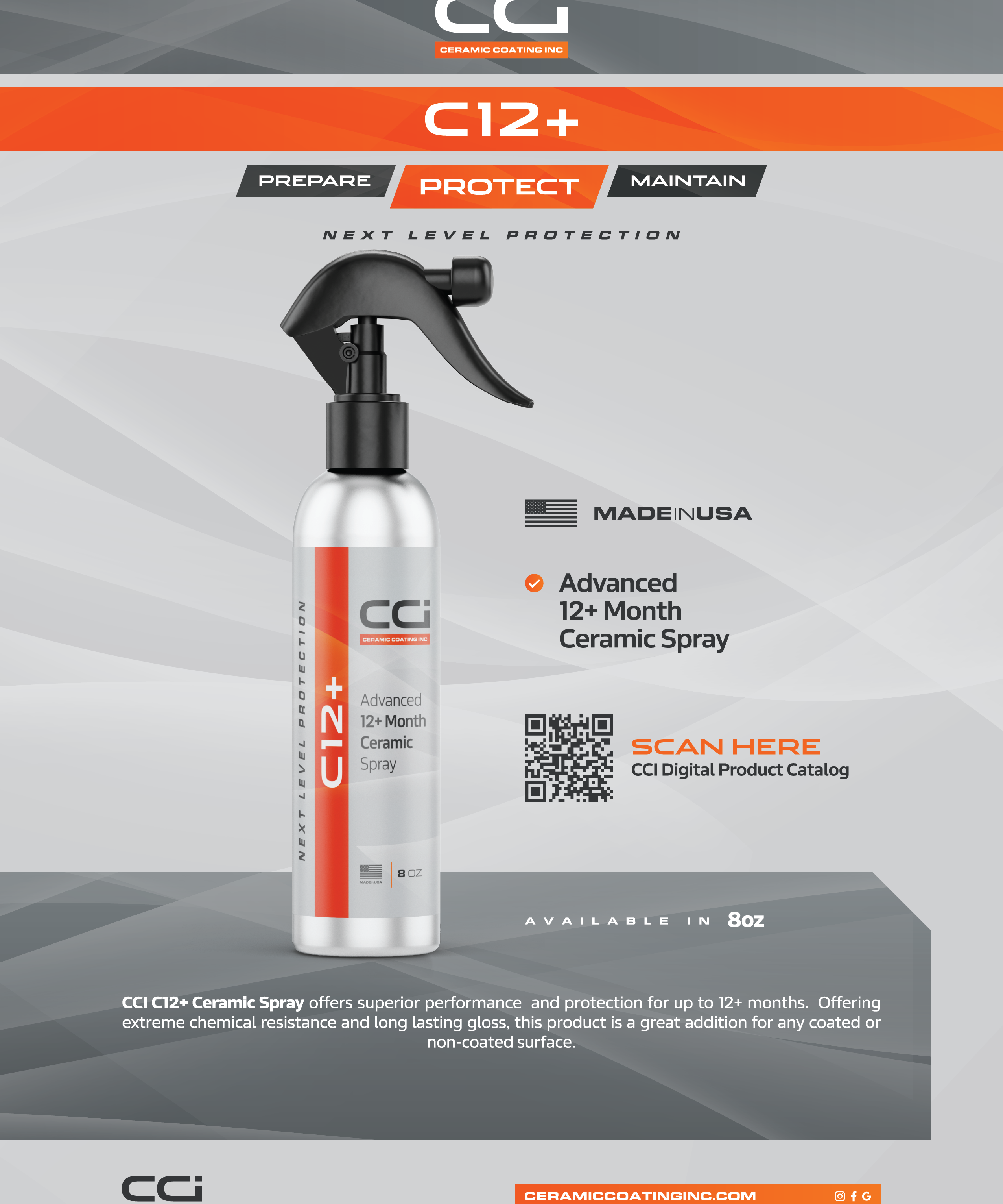 CCI  C12+ Ceramic Coating Spray 8oz
